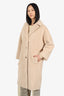Weekend Max Mara White Sherpa Teddy Long Coat Size 8