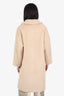 Weekend Max Mara White Sherpa Teddy Long Coat Size 8
