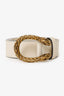 Gucci White Leather Dionysus Belt Size 80/32