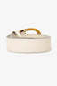 Gucci White Leather Dionysus Belt Size 80/32