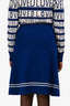 Gucci Blue Wool Midi Knit Skirt Size M