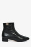 Christian Dior Black Leather Ankle Zip Boots Size 38.5
