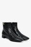 Christian Dior Black Leather Ankle Zip Boots Size 38.5