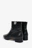 Christian Dior Black Leather Ankle Zip Boots Size 38.5