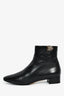 Christian Dior Black Leather Ankle Zip Boots Size 38.5