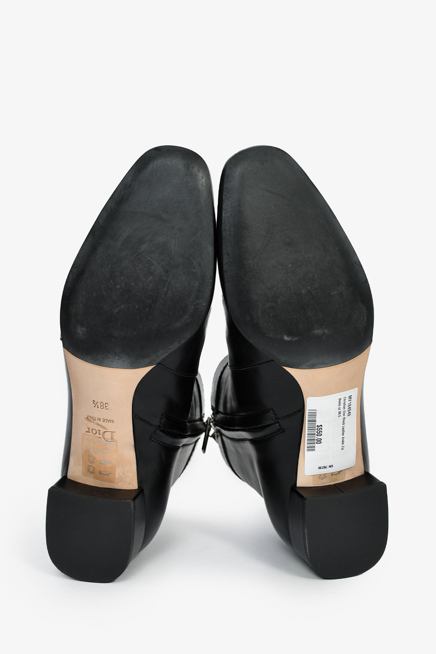 Christian Dior Black Leather Ankle Zip Boots Size 38.5 – Mine & Yours