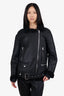 Acne Studios Black Leather/Shearling Biker Jacket Size 38