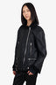 Acne Studios Black Leather/Shearling Biker Jacket Size 38