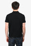 Burberry Black Knit Novacheck 'TB' Embroidered Polo Top Mens Size XL