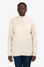 Brunello Cucinelli Cream 1/4 Zip Sweater Size 54 Mens