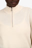 Brunello Cucinelli Cream 1/4 Zip Sweater Size 54 Mens