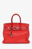 Hermès 2011 Red Clemence Leather Birkin 35