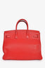 Hermès 2011 Red Clemence Leather Birkin 35