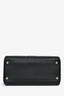 Delvaux Black Leather Brillant MM Top Handle Bag With Strap