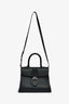 Delvaux Black Leather Brillant MM Top Handle Bag With Strap