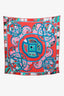 Hermès Teal/Red/Multi Silk 'Washington's Carriage' Scarf 140