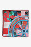 Hermès Teal/Red/Multi Silk 'Washington's Carriage' Scarf 140