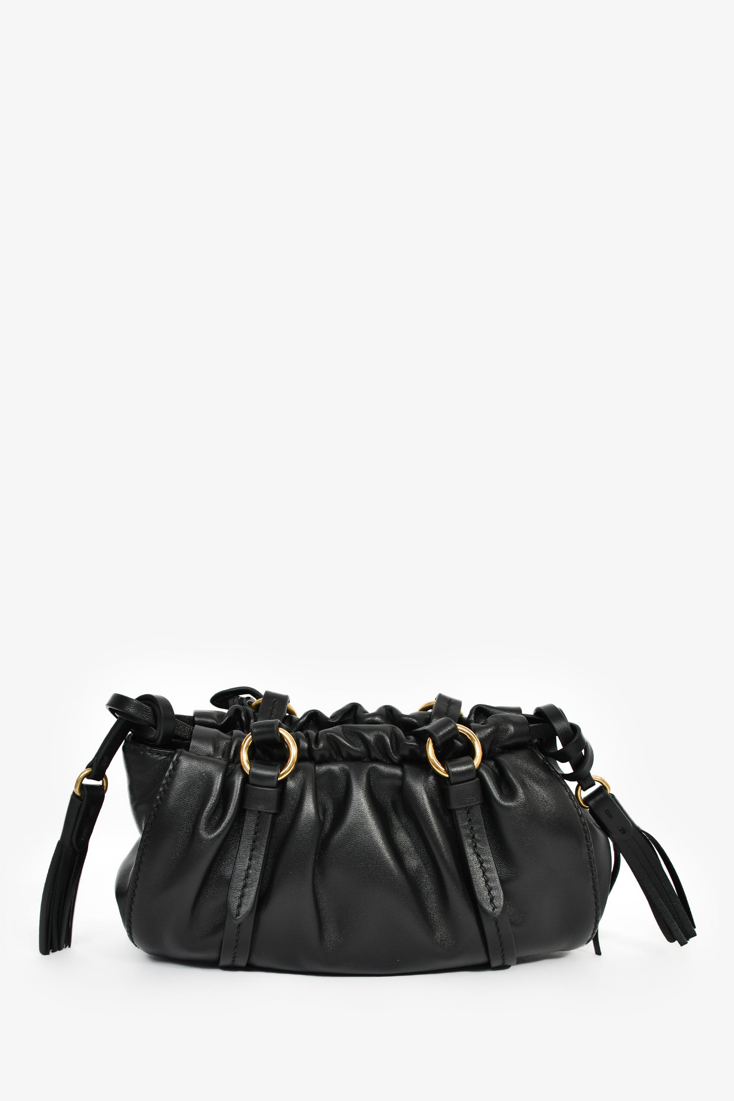 Miu Miu Black Leather Mini Joie Nappa Shoulder Bag – Mine & Yours