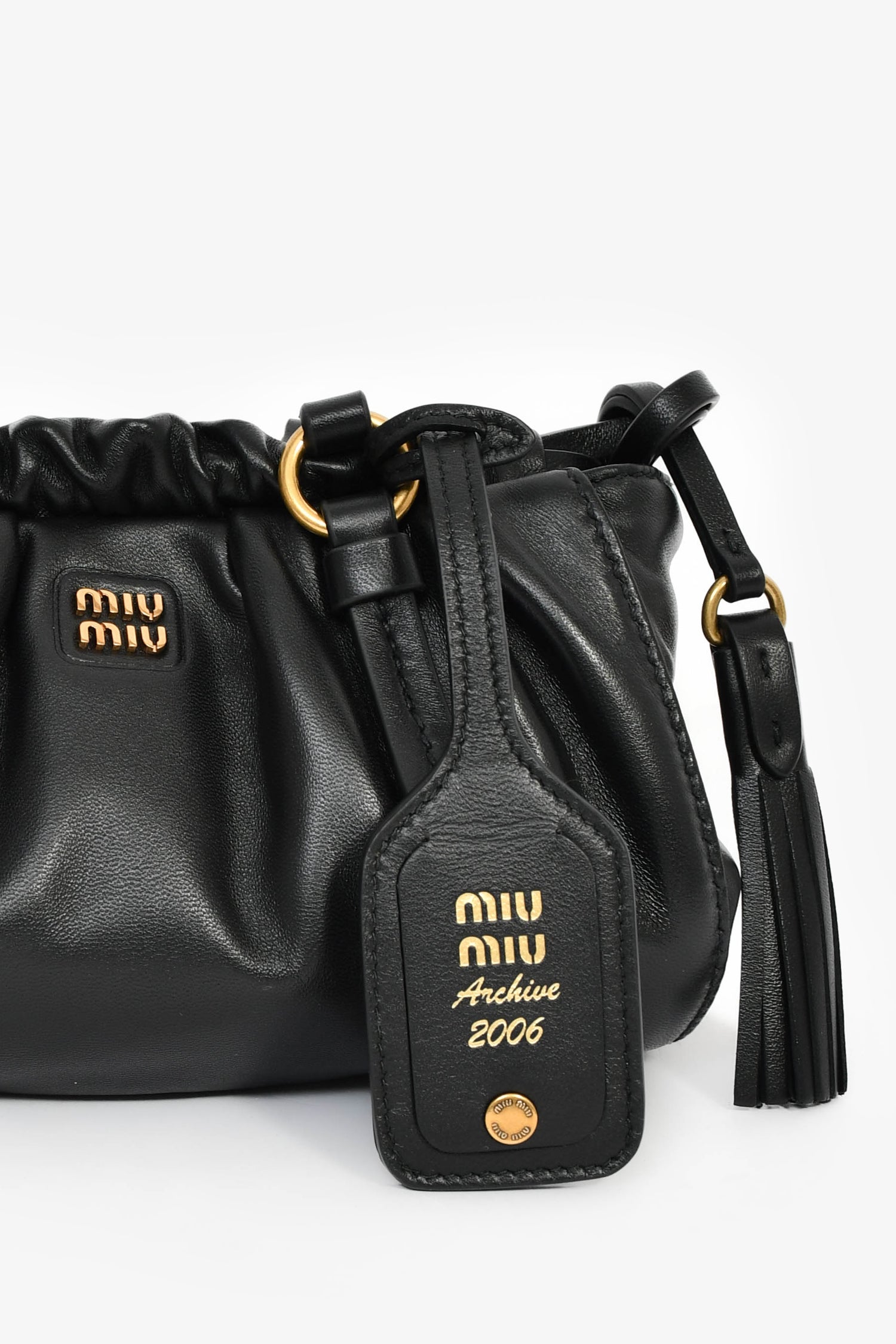 Miu Miu Black Leather Mini Joie Nappa Shoulder Bag – Mine & Yours