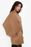 Max Mara Studio Brown Wool/Alpaca Coat with Detachable Shawl Size 4