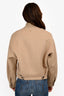 Lorena Antoniazzi Brown Knit Collar Button Down Cropped Jacket Est. Size S