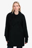 Weekend Max Mara Black Wool Double Breasted Belted Coat Size 2