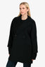 Weekend Max Mara Black Wool Double Breasted Belted Coat Size 2