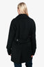 Weekend Max Mara Black Wool Double Breasted Belted Coat Size 2