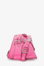 Burberry Prorsum Hot Pink Patent Buckle Detail 'Bridle' Long Zip Clutch with Strap