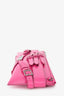 Burberry Prorsum Hot Pink Patent Buckle Detail 'Bridle' Long Zip Clutch with Strap
