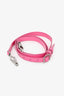 Burberry Prorsum Hot Pink Patent Buckle Detail 'Bridle' Long Zip Clutch with Strap
