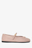 Prada Blush Leather Mary Jane Ballet Flats Size 38