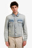 Gucci Blue Denim/GG Jacquard Reversible Jacket Size 46 Mens