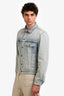 Gucci Blue Denim/GG Jacquard Reversible Jacket Size 46 Mens
