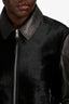Alexander McQueen Black Ponyhair/Leather Bomber Jacket Size 48 Mens