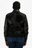 Alexander McQueen Black Ponyhair/Leather Bomber Jacket Size 48 Mens