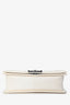 Pre-Loved Chanel™ 2015-16 White Quilted Lambskin Leather Old Medium Boy Bag