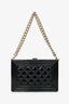 Pre-Loved Chanel™ Black Patent Calfskin 'Minaudiere' Chain Box Boy Bag