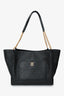 Pre-Loved Chanel™ 2025 Black Lambskin CC Large Shopping Tote with Pouch