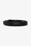 Moschino Black Leather Logo Belt