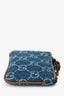 Gucci Blue/Brown Denim/Leather Trim GG Coin Pouch