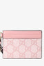 Gucci Pink Coated Canvas/Leather Card Holder