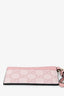 Gucci Pink Coated Canvas/Leather Card Holder
