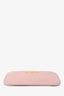 Gucci Pink Leather Logo Zip Wallet With Keychain