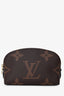 Louis Vuitton Brown Coated Canvas Logo Reversible Cosmetic Bag