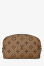 Louis Vuitton Brown Coated Canvas Logo Reversible Cosmetic Bag