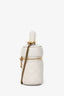 Saint Laurent White Lambskin Vanity Top Handle Crossbody Bag