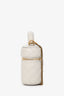 Saint Laurent White Lambskin Vanity Top Handle Crossbody Bag