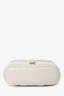 Saint Laurent White Lambskin Vanity Top Handle Crossbody Bag