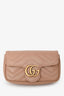 Gucci Brown Leather GG Marmont Super Mini Crossbody Bag